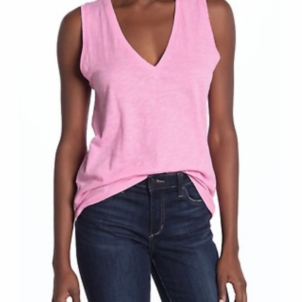NWOT Madewell Lavender Tomboy V-Neck Tank Top - Size M